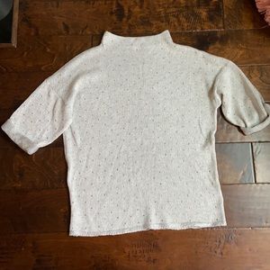 Grey sweater with gold rhinestones